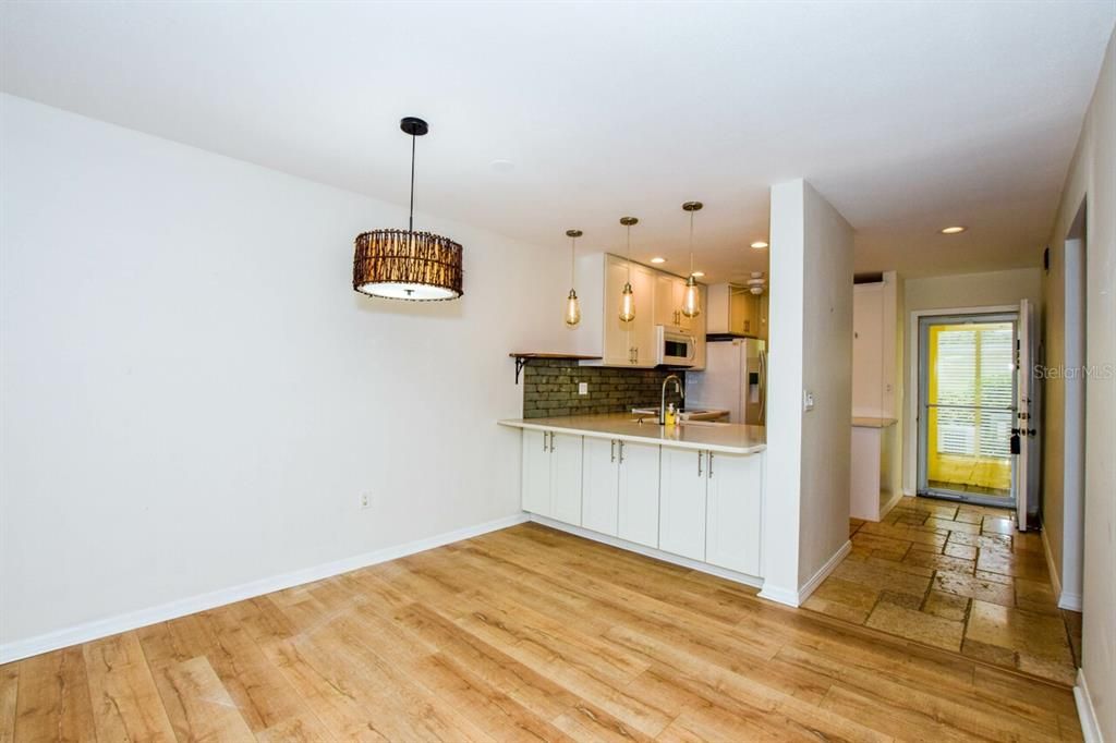 Dining area, kitchen, foyer