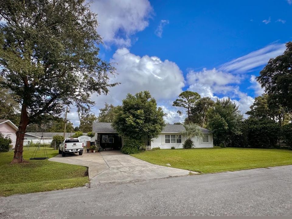 Oversized, extended driveway