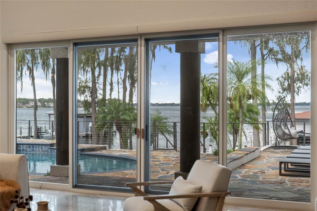 Family Room Overlooking Lake