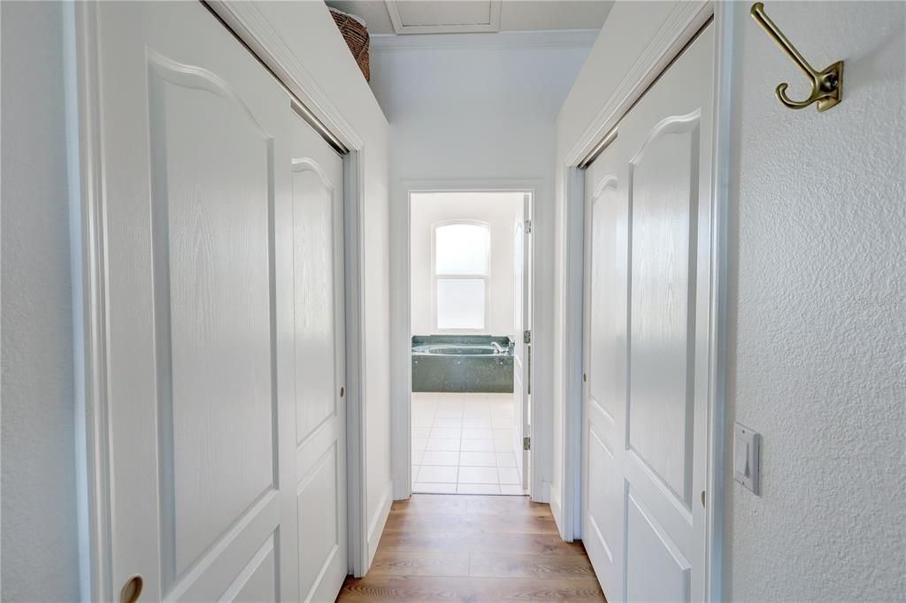 His and Hers Closets in Primary Bedroom