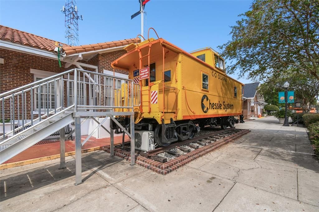 Take a peek inside the Chessie Caboose in front of the Heritage Museum on Plant Street