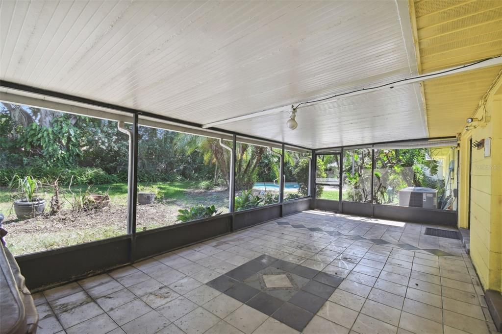 View from the hot tub to the backyard and pool area-lots of room to grow