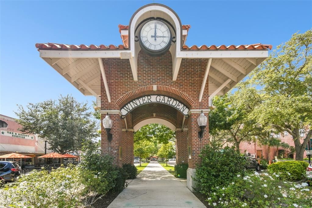 Winter Garden Clock Tower on Plant Street