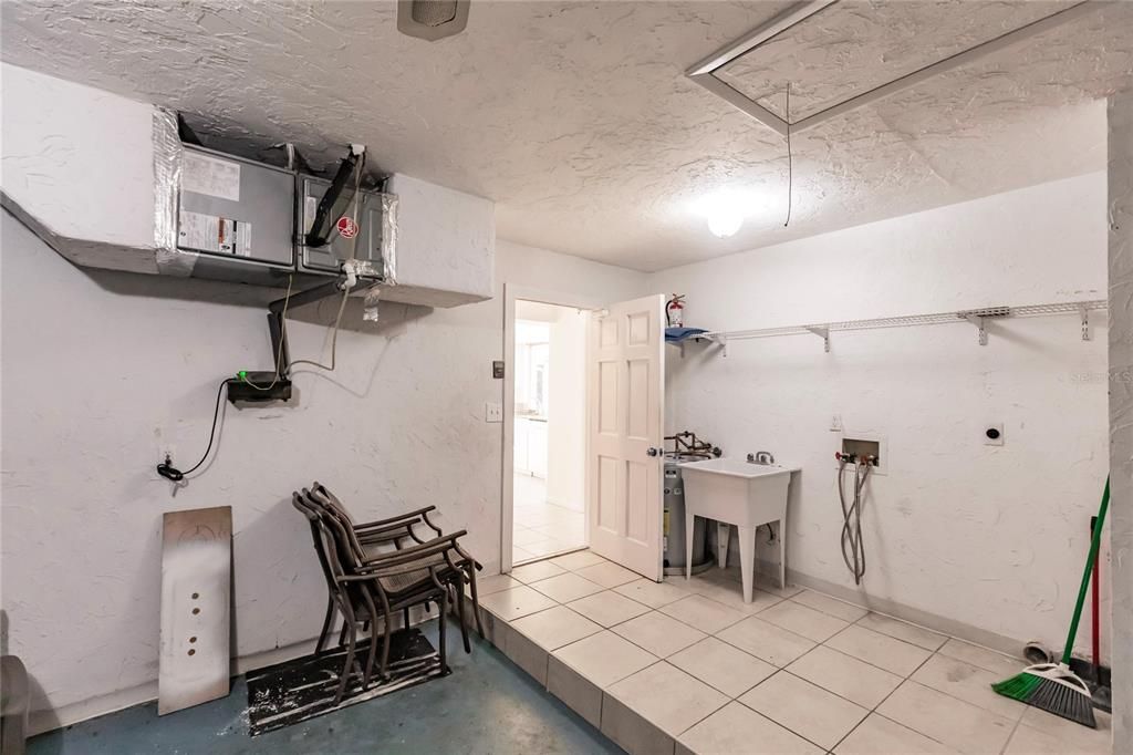 LAUNDRY AREA IN GARAGE