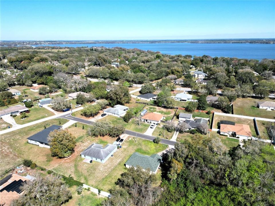 Ariel view of lake