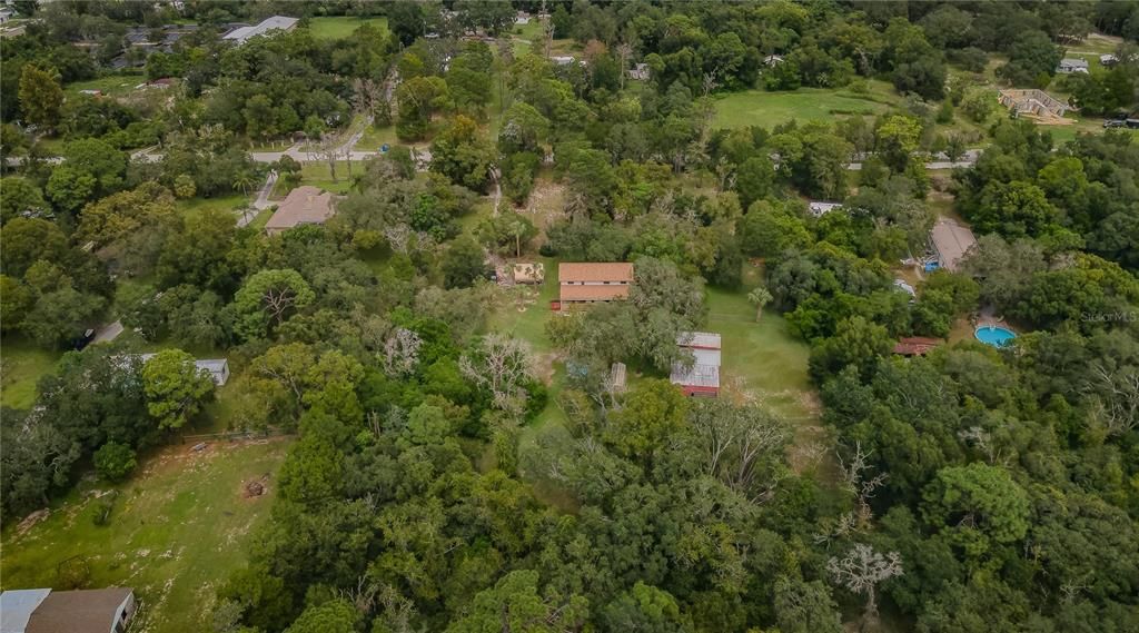 Aerial view of all 4 acres