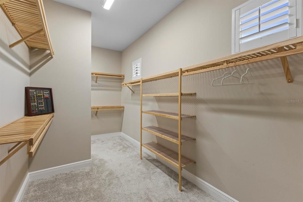 Primary closet with plenty of space