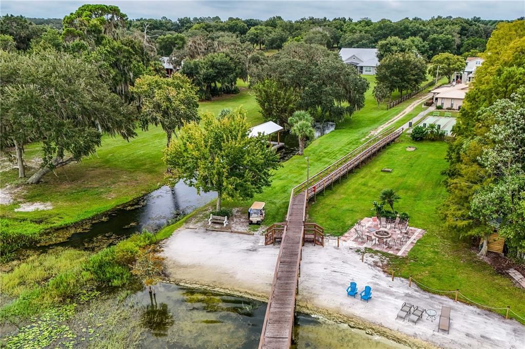 Community dock on Lake Yale