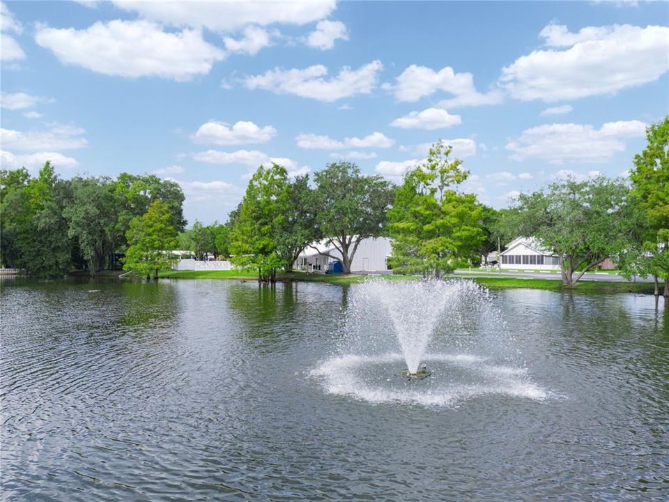 Fountain near clubhouse