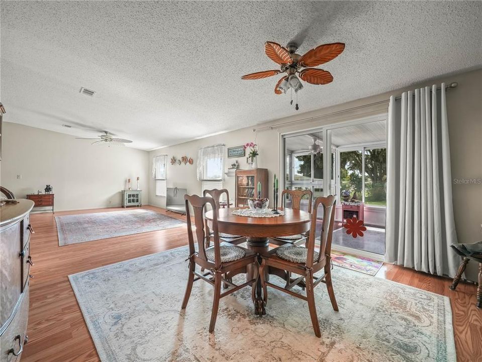 Dining Area Living Room with sliders to Lanai