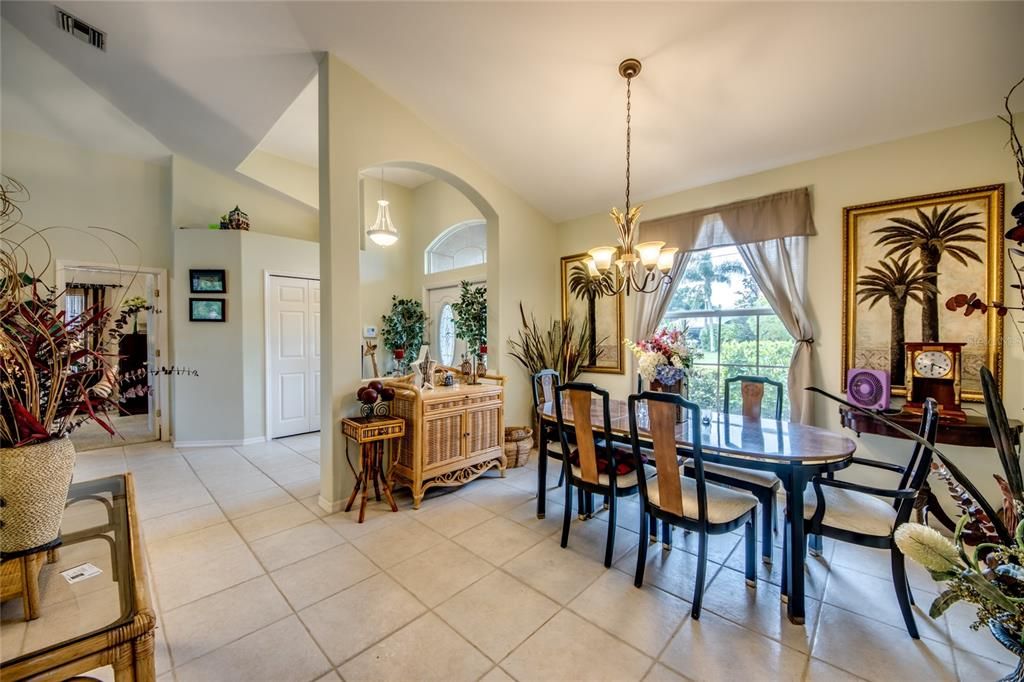 Looking in from kitchen.