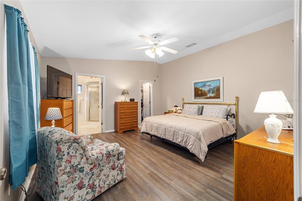 Primary Bedroom with Luxury Vinyl Plank