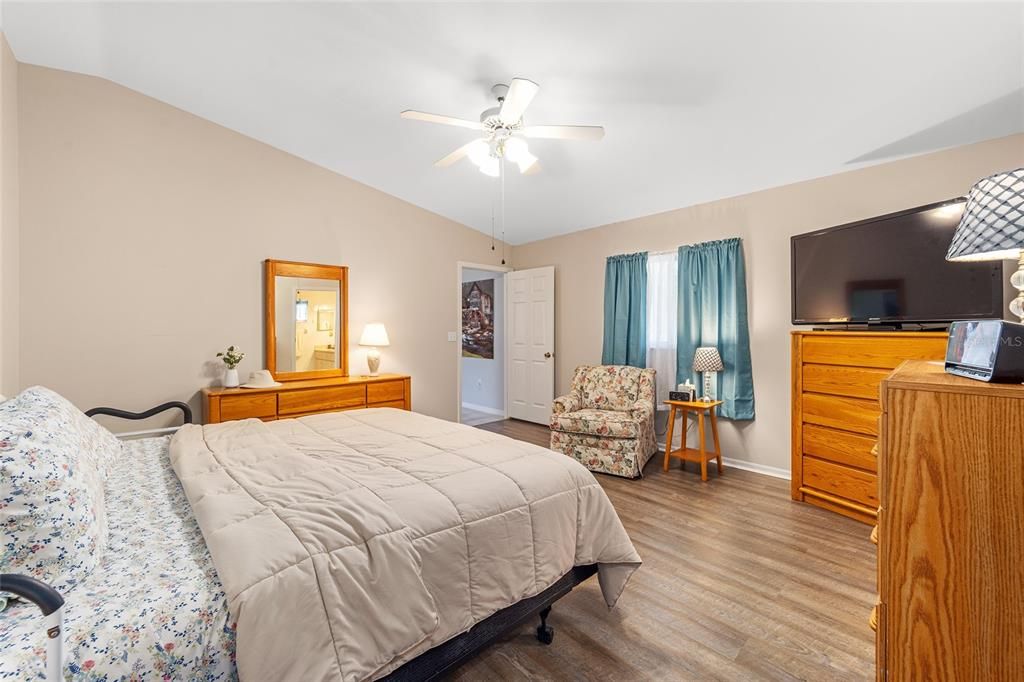 Primary Bedroom with Vaulted Ceiling