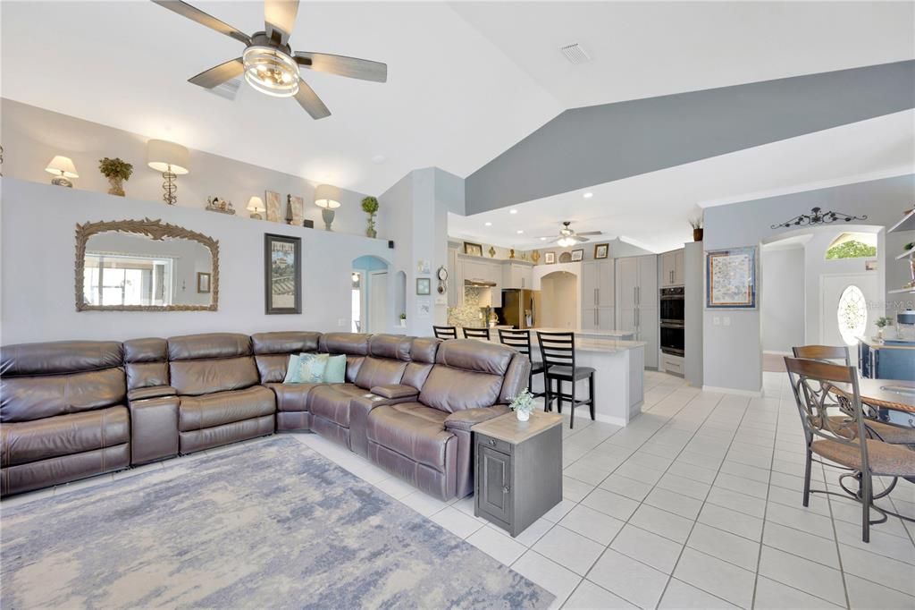 High Ceilings and Open Floor Plan