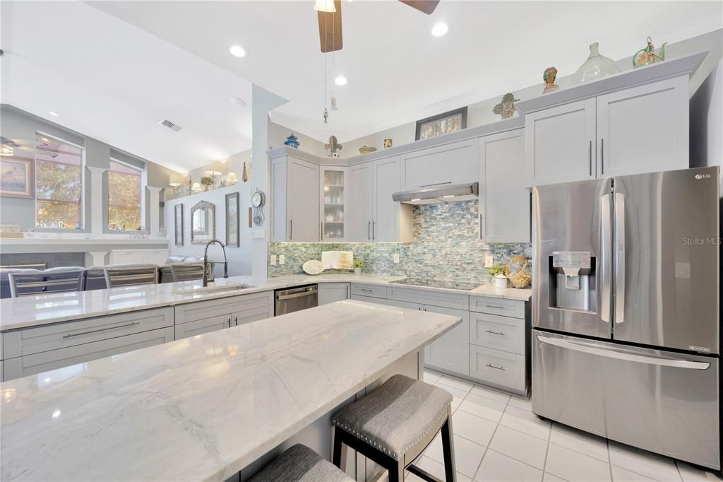 Stunning Fully Upgraded Kitchen!! w/ Granite Counters, Dual Oven, Island, Abundance of Cabinet Storage!!