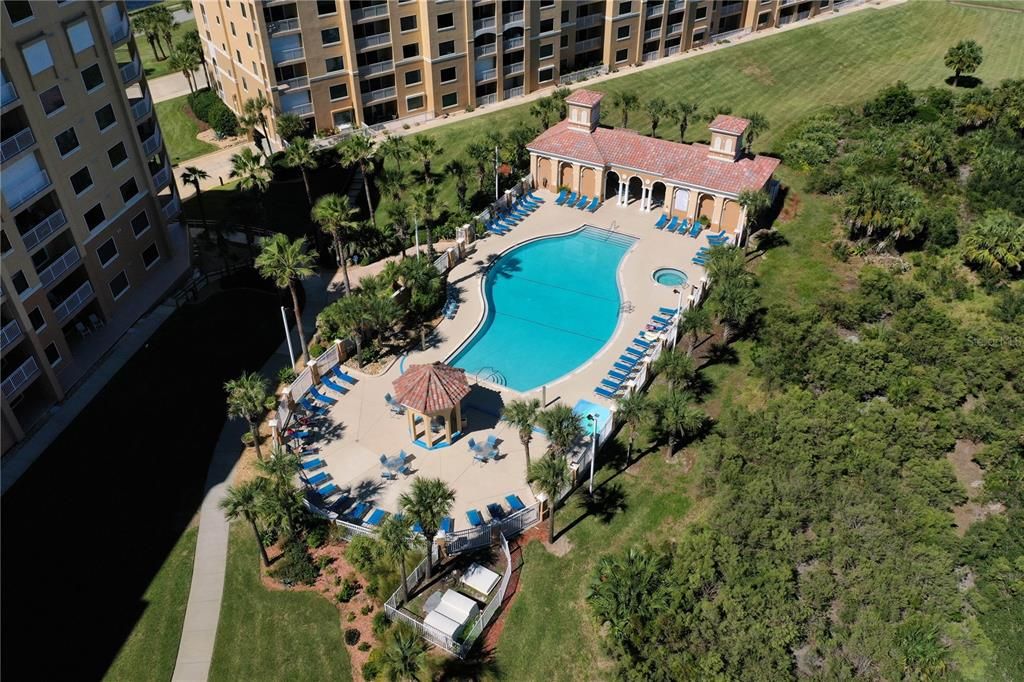 Aerial of Cabana Pool