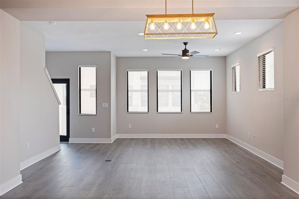 Level 2 open plan kitchen dining living room