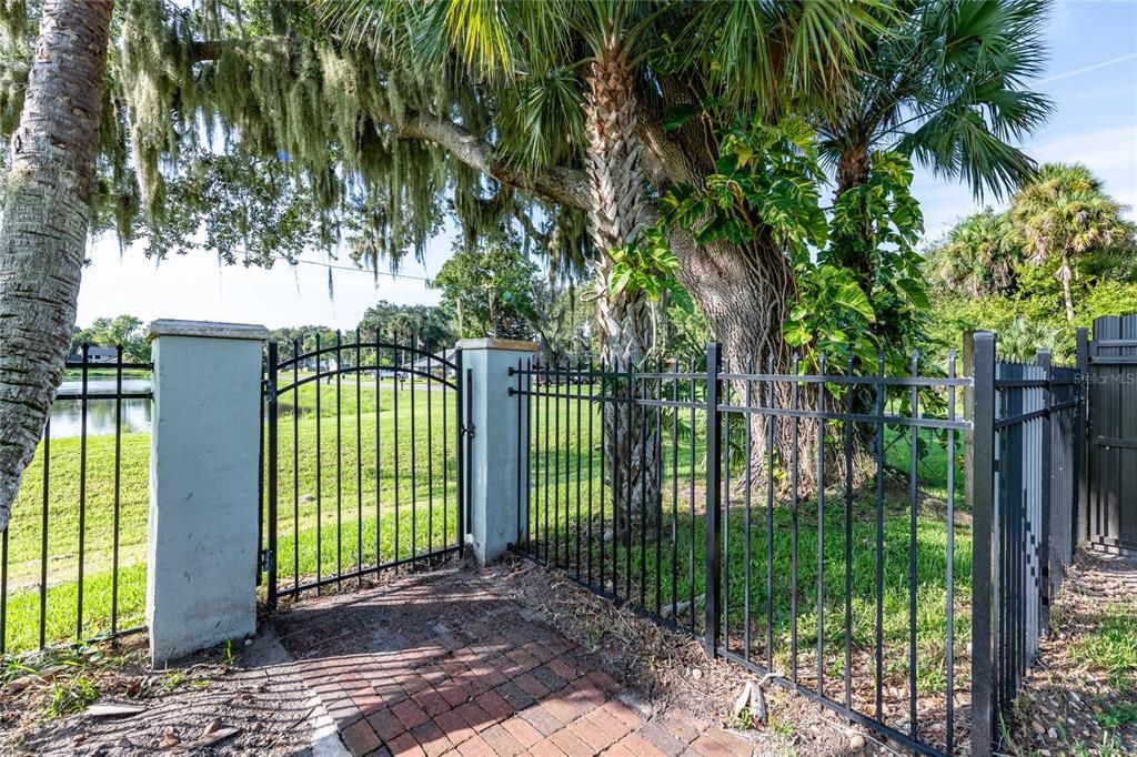 gate to pond