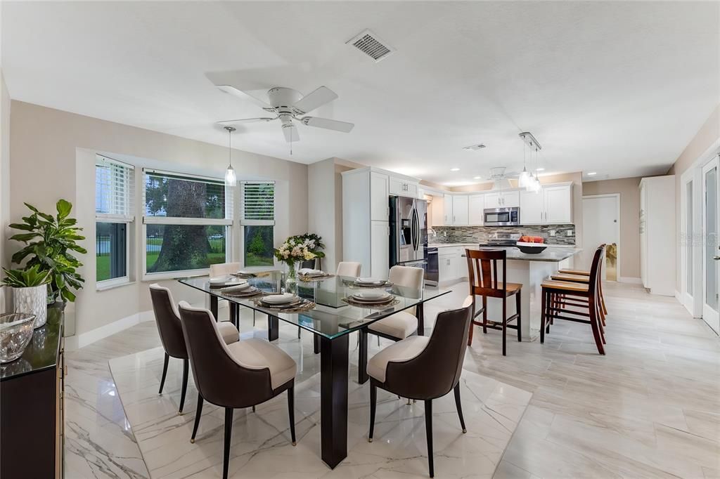 dining room virtually staged