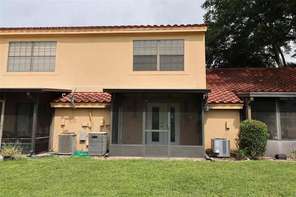 Back view with screened in porch