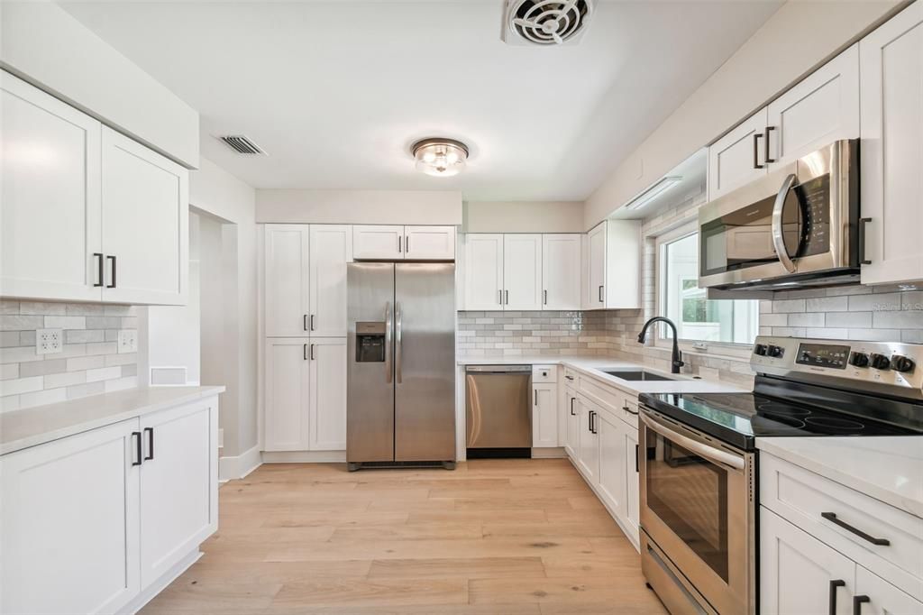 Kitchen with lots of cabinet storage