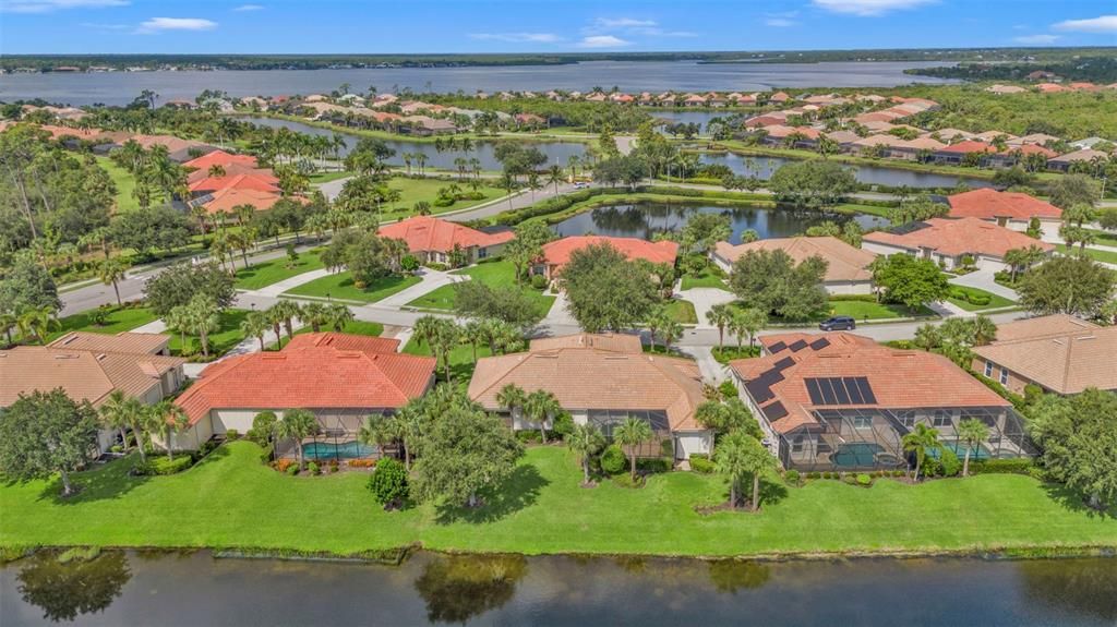 DRONE VIEW TWO OF LARGE POND