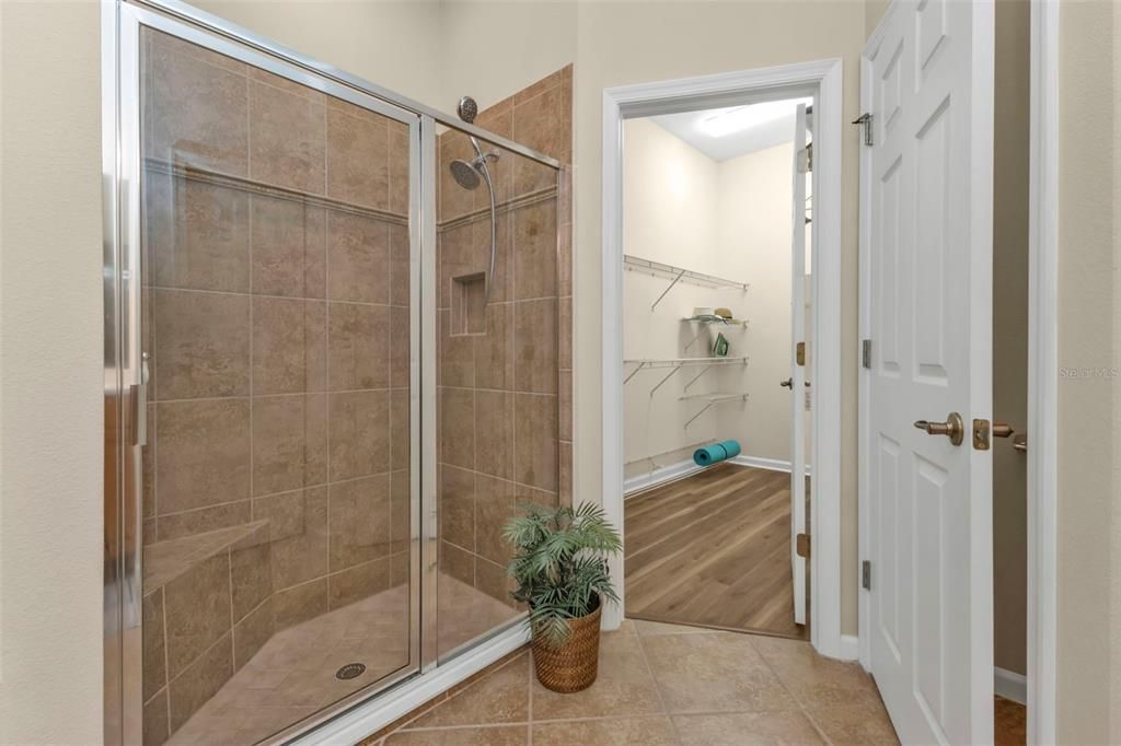 PRIMARY SHOWER WALK IN CLOSET