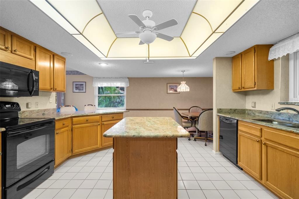 Spacious kitchen with dinette