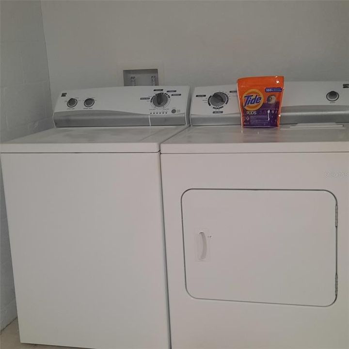 Washer and Dryer in Garage