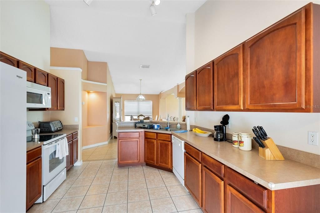 You'll enjoy ample counter and cabinet space.