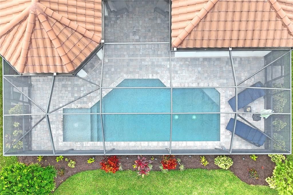 aerial view of pool