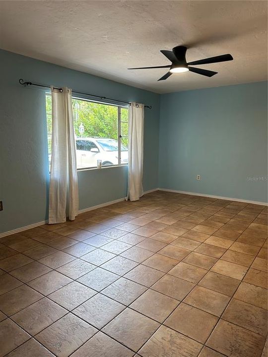 Tile floors throughout