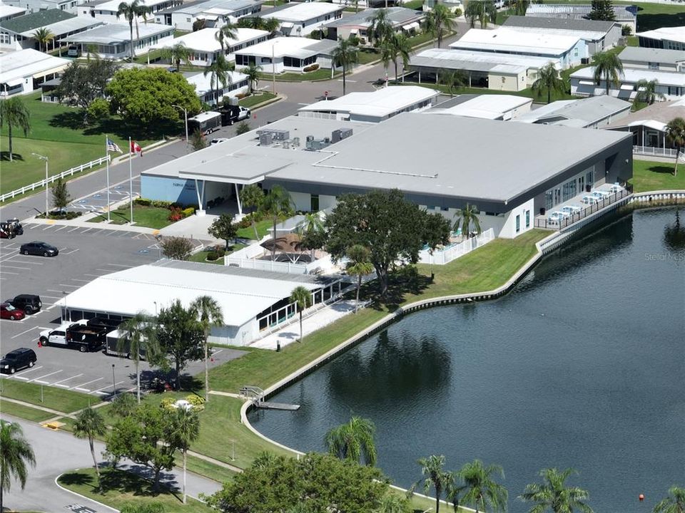 Drone photo of clubhouse