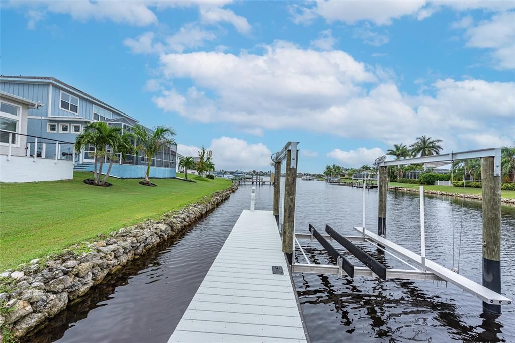 Dock and boat lift