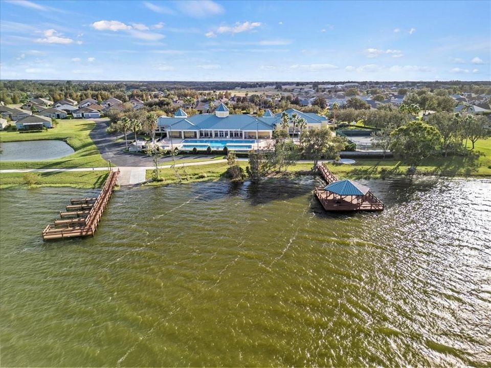 A boat ramp and boat slips, providing easy access to Lake Ruby for boating enthusiasts.