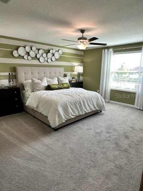 Staged master suite