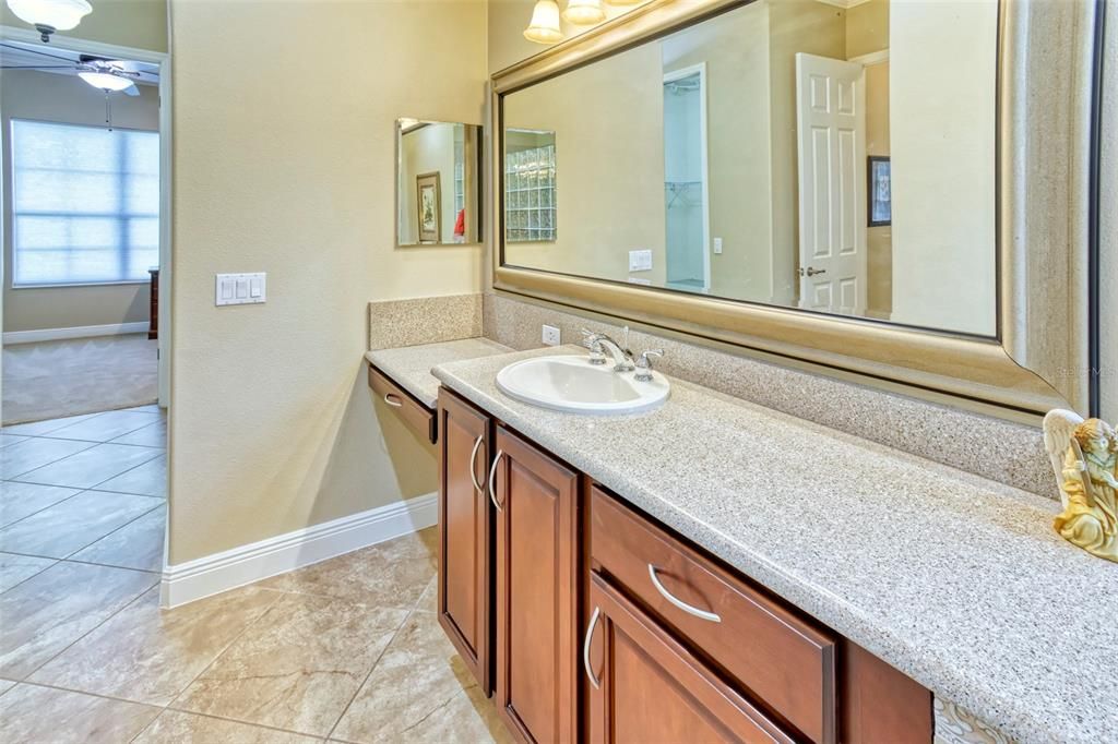 Ample counter space....storage drawers, and cabinetry - again, wood RAISED PANEL