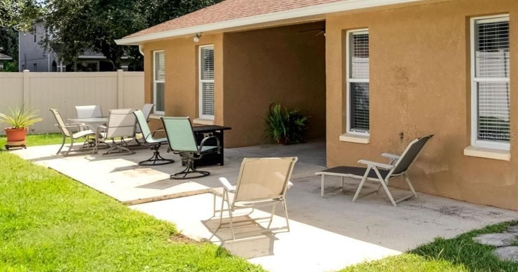 Spacious outdoor living space