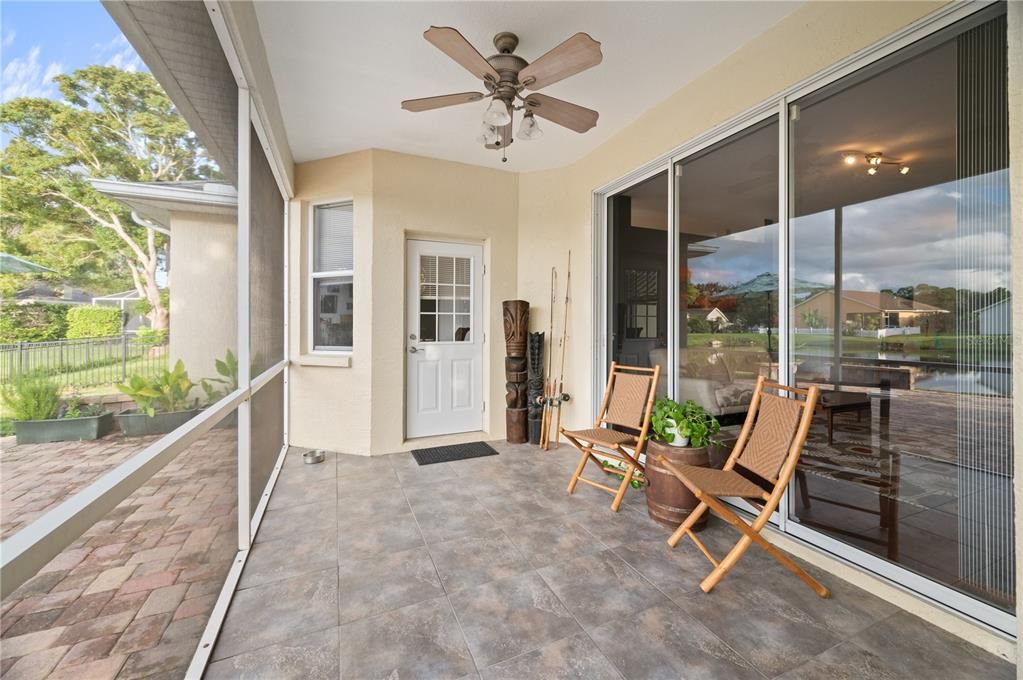 back patio, screened lanai