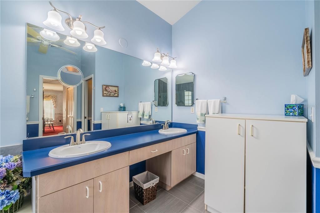 Master bath with garden tub and large walk-in shower