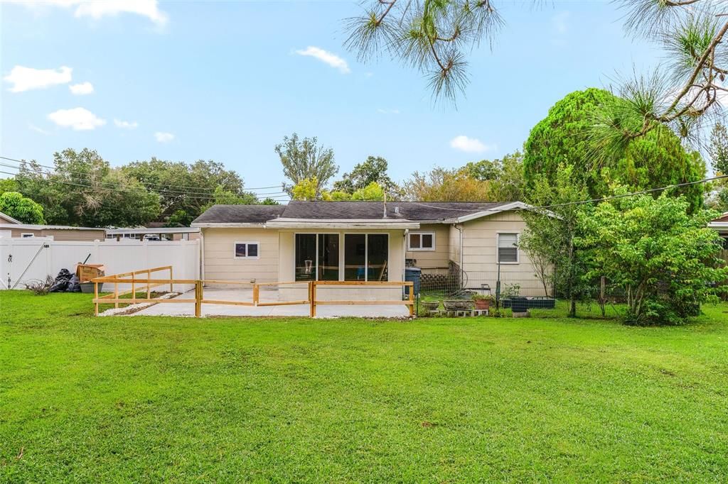 Rear of Home & Large Yard