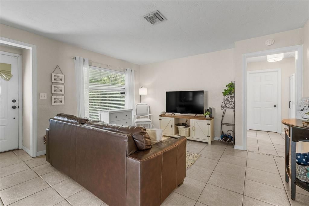 Bright Open Living & Dining Area