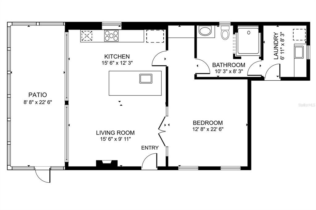 For Sale: $579,900 (1 beds, 1 baths, 844 Square Feet)