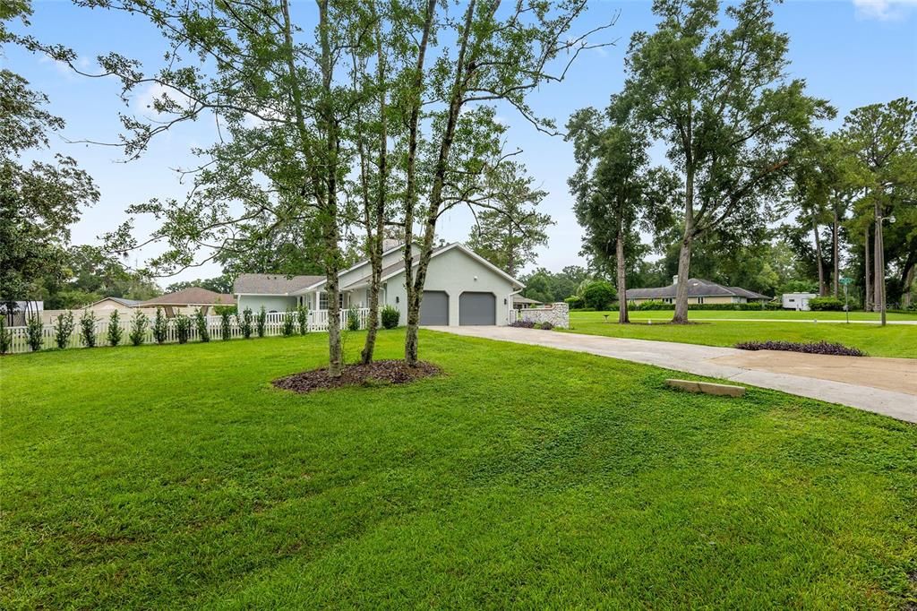 Side yard and fencing to left of side driveway