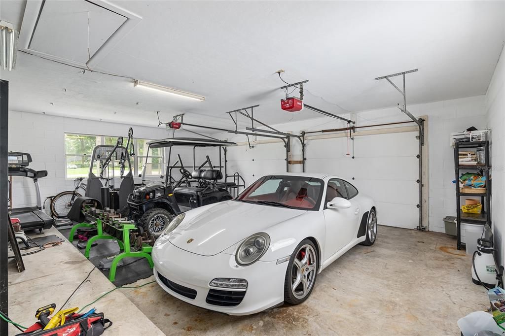 2 car garage with plenty of room for additional storage