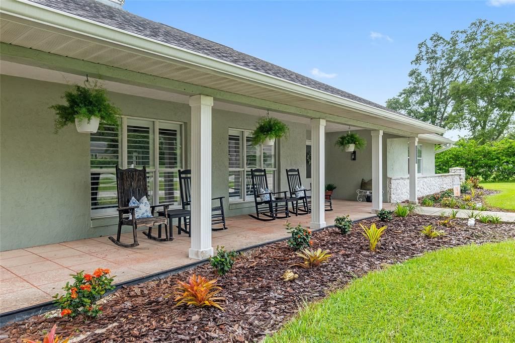 Expansive front porch