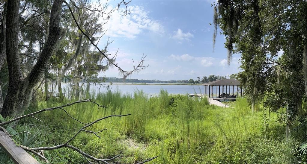 SOUTH VIEW OF LAKE AND DOCK