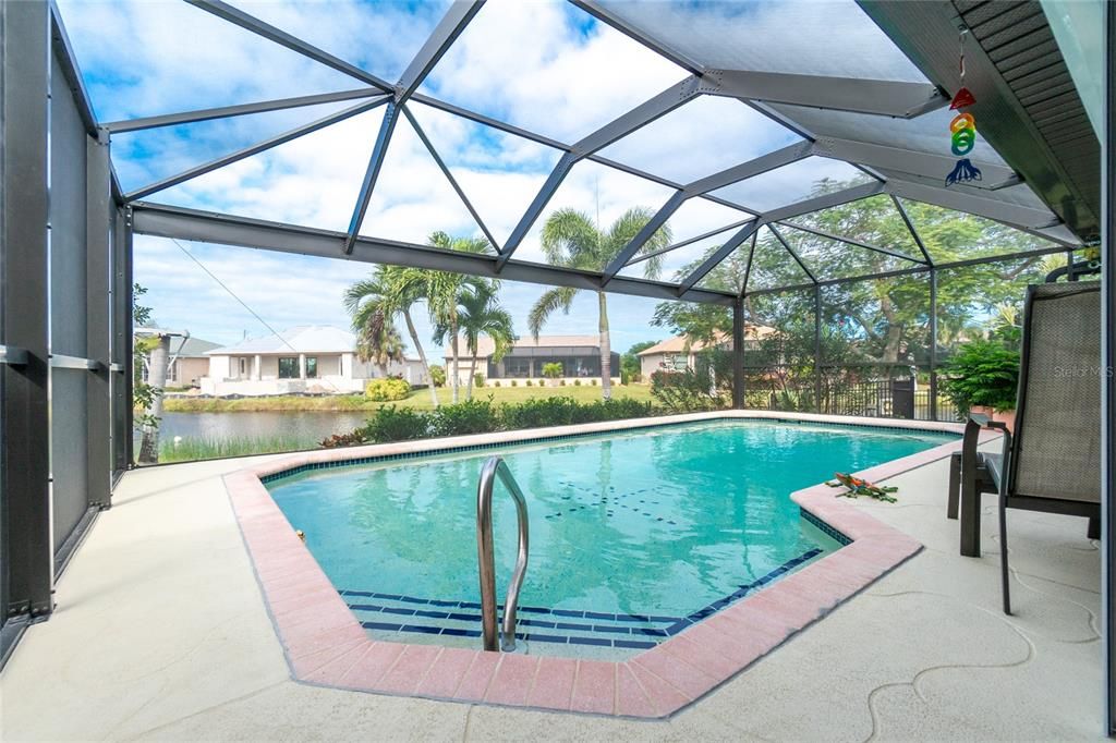 Dreamy pool on lake