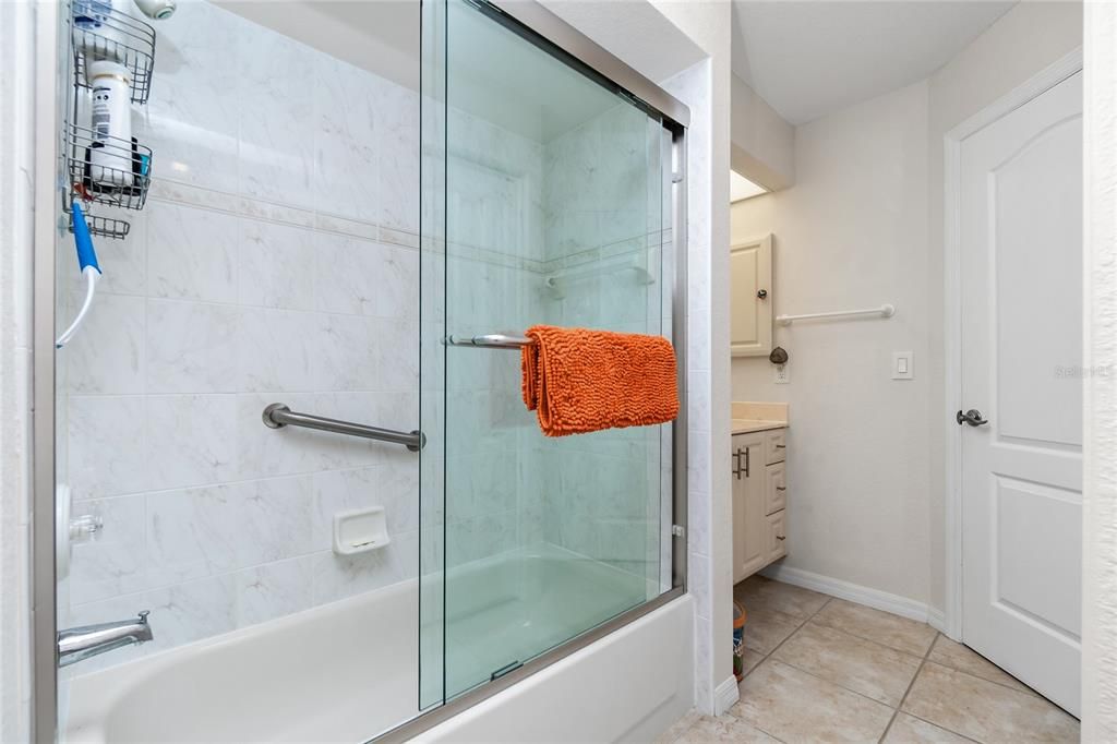 Guest Bath with glass stall