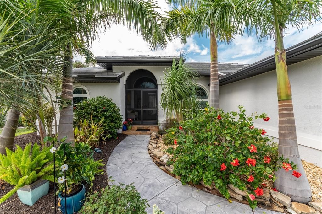 stamped walkway and driveway